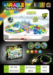 Wyścigowa świecąca autostrada VARIABLE, 165 elementów