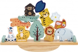 drewniana gra zręcznościowa safari do równoważenia dla dzieci 2+