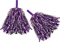Pompon fioletowo-srebrny