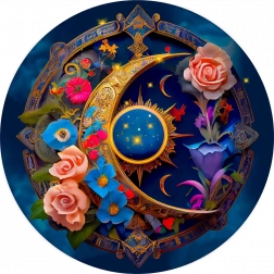 Drewniane puzzle Kwiatowy Księżyc 505 elementów