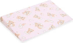 Poszewka na dziecięcą poduszkę klinową 59 × 37 cm różowy miś