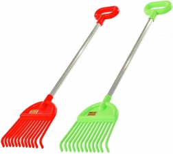 Dziecięce grabki z metalowym trzonkiem