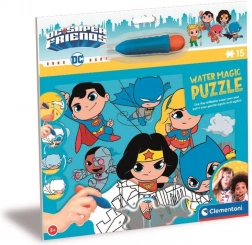 Clementoni Puzzle z Magicznym Malowaniem Wodą: DC Super Friends 15 elementów