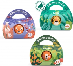 Piłeczka kauczukowa z motywem dzikich zwierząt DJECO