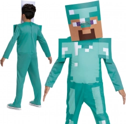 dziecięcy kostium Steve w diamentowej zbroi Minecraft 127–136 cm (7–8 lat)
