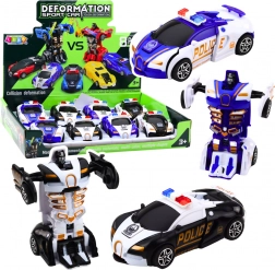 Auto Robot 2w1 Sportowy Policyjny Samochód
