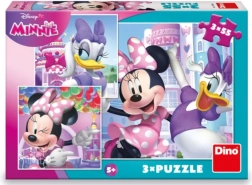 Puzzle DINO Minnie i Daisy 3×55 elementów