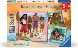 Puzzle Vaiana 2, 3x49 elementów