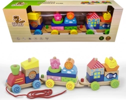 Składany drewniany pociąg dla dzieci