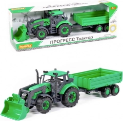 Traktor z przyczepą i ładowaczem Progress