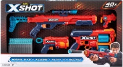 Zestaw pistoletów X‑Shot Combo Hawk Eye + Xcess + Fury 4 + Micro