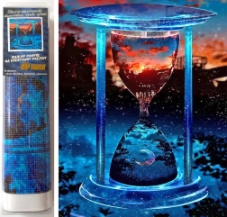 Diamentowe malowanie Czas 30x40 cm