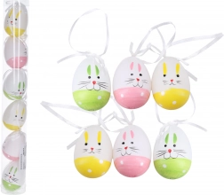 Dekoracyjne kolorowe jajka z plastiku 6 cm