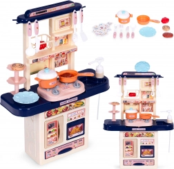 Dziecięca kuchnia ze dźwiękami, oświetleniem LED i zlewem, 10 akcesoriów – Kuchenka