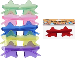 Karnawałowe okulary w kształcie gwiazdy – plastikowe