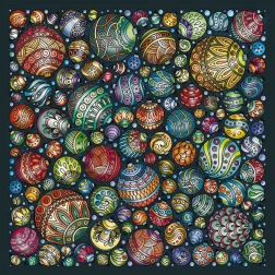 Kwadratowe puzzle Palapeli – kolorowe kulki, 248 elementów