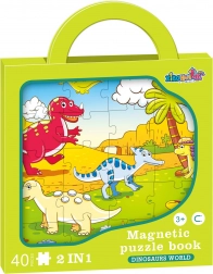 Magnetyczne puzzle dinozaury 2w1 – 40 elementów