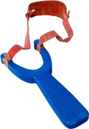 Drewniana proca niebieska