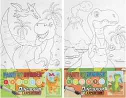 Malowanie po numerach - Dinozaury