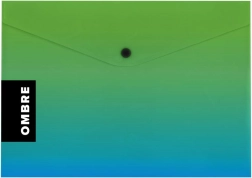 Koperta z zatrzaskiem A4 zielona OMBRE