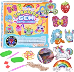 Kreatywny kalendarz adwentowy – malowanie diamentowe i błyszczące breloczki dla dzieci