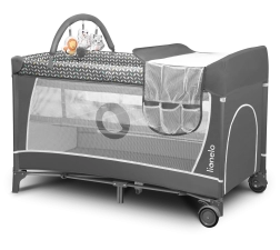 Łóżeczko turystyczne i kojec 2w1 LIONELO Flower – Szary
