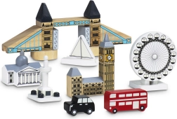 Świecące drewniane klocki London