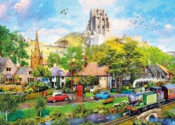 Puzzle Pod zamkiem Corfe 1000 elementów