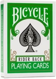 BICYCLE green deck – zielone karty do gry, rozmiar pokerowy