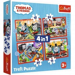 Puzzle 4w1 Odważny Tomek, Tomek i przyjaciele