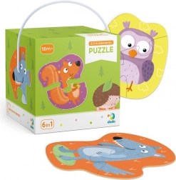 Dodo puzzle 2–3–4 elementy Leśne zwierzęta