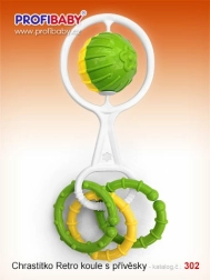 Retro grzechotka z zawieszkami