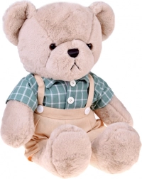 pluszowy miś Franek 58 cm w zielonej koszuli vintage