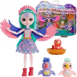Enchantimals laleczka Filia Finch i rodzina papug