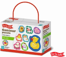 Puzzle obrysowe Far Far Land – farma, 8 obrazków