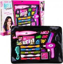 Zestaw koralików do włosów i bransoletek 2w1 dla dzieci 5+ z nawlekaczami i urządzeniami do zaplatania