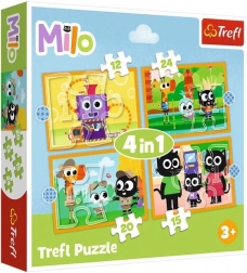 Puzzle 4w1 Poznaj Mila i jego przyjaciół