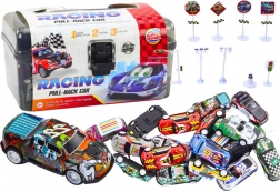 Zestaw samochodzików z znakami drogowymi 25 szt.