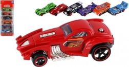 Zestaw wyścigowych autek 6 szt., metal i plastik, 8 cm, swobodny napęd