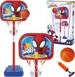 Koszykarski zestaw SPIDEY z regulowanym koszem i piłką 14 cm