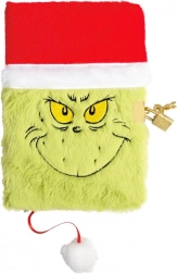Pluszowy notes GRINCH z zamkiem A5, 144 strony