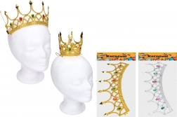 Korona karnawałowa w kolorze złotym/srebrnym