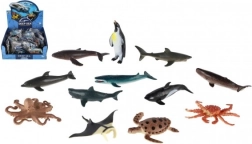 Morskie stworzenia z plastiku 8-10 cm mix rodzajów w pudełku