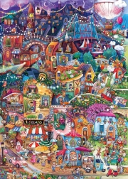 Puzzle HEYE Happy Town: Dobry wieczór! 1000 elementów
