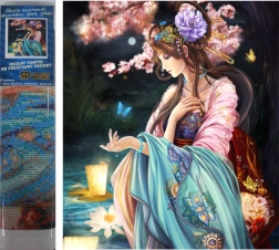 Malowanie diamentowe Motylia Królowa 30x40cm