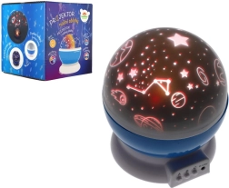 Projektor nocnego nieba na baterie i USB, plastik, 14 × 11 cm