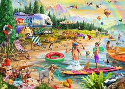 Puzzle Letnie biwakowanie nad jeziorem 500 elementów BLUEBIRD