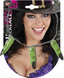 Straszny naszyjnik horrorowy z palcami