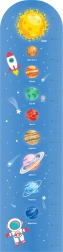 Dziecięca piankowa miarka na ścianę Kosmos 120 cm