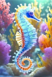 Interdruk puzzle Kolorowa przyroda: Konik morski 250 elementów